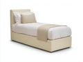 Letto singolo - Similpelle - 208x100x105 cm - Beige - Stile moderno