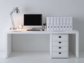 Scrivania - Legno - 140x60x75 cm - Bianco - Moderno