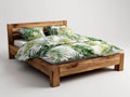 Letto matrimoniale - Legno - 210 x 170 x 100 cm - Naturale - Stile rustico
