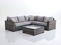 Divani da esterno - Rattan sintetico PE-Tessuto - 238x238x76 cm - Grigio antracite-Grigio chiaro - Design contemporaneo