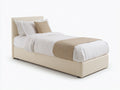 Letto singolo - Similpelle - 210x100x105 cm - Crema - Stile moderno