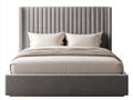Letto matrimoniale - Tessuto - 210 x 170 x 140 cm - Grigio - Stile moderno