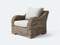 Poltrona da giardino - Rattan-Tessuto - 94x91x88 cm - Grigio naturale-Grigio chiaro - Organico