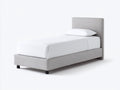 Letto singolo - Tessuto - 208x98x108 cm - Grigio chiaro - Stile minimalista